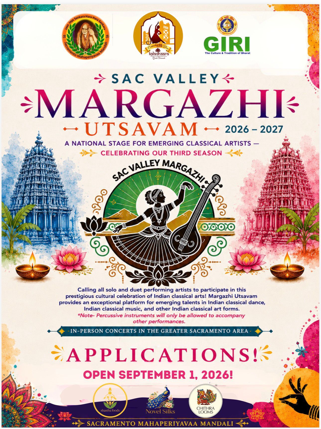 Sac Valley Margazhi Utsavam 2026-2027 Poster